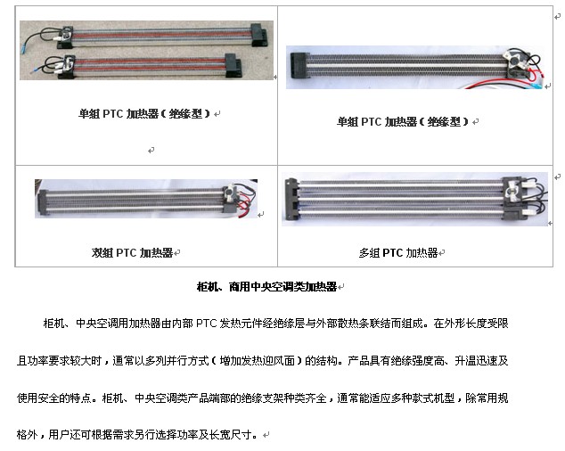 柜機(jī)、商用中央空調(diào)類加熱器